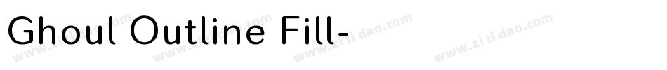 Ghoul Outline Fill字体转换